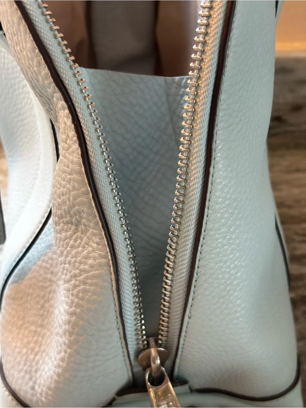 Coach Bleecker Preston Satchel in pebbled leather (Style No. 30144).